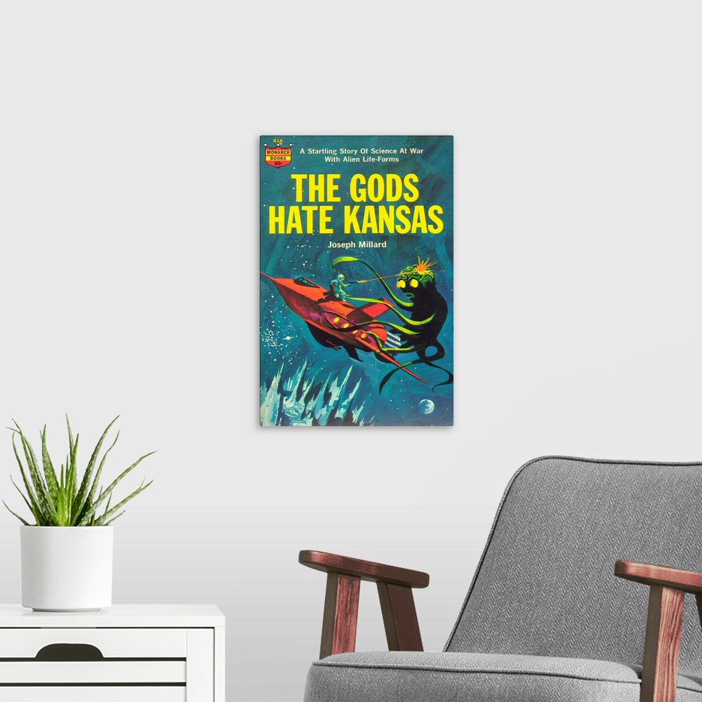 A modern room featuring The Gods Hate Kansas ()