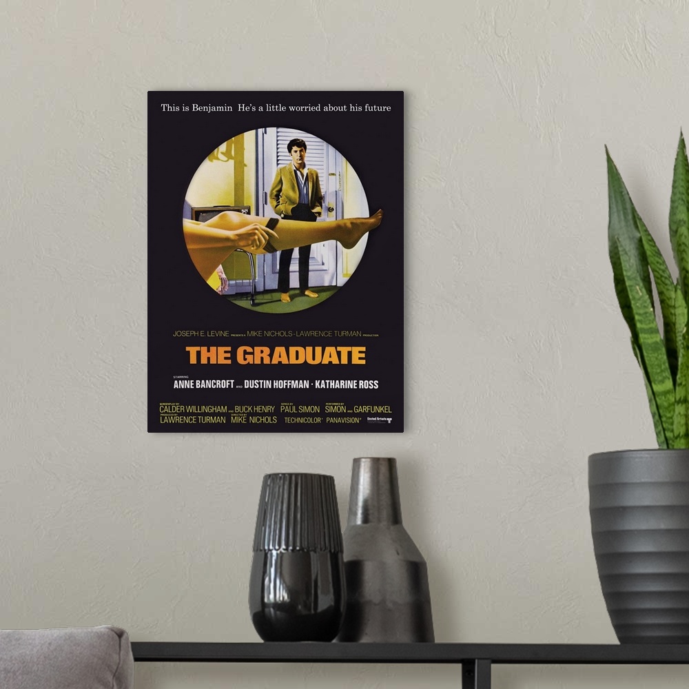 A modern room featuring The Graduate (1967)