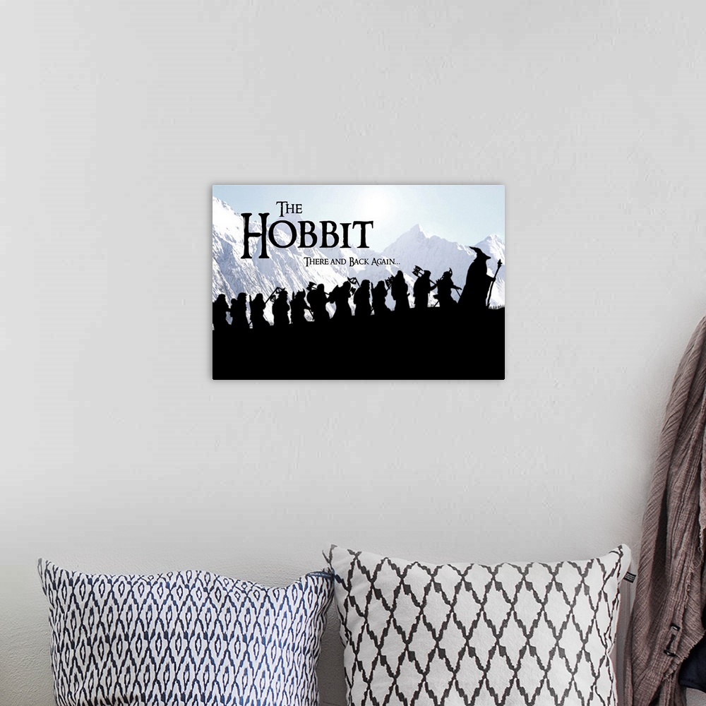 A bohemian room featuring The Hobbit: An Unexpected Journey - Movie Poster