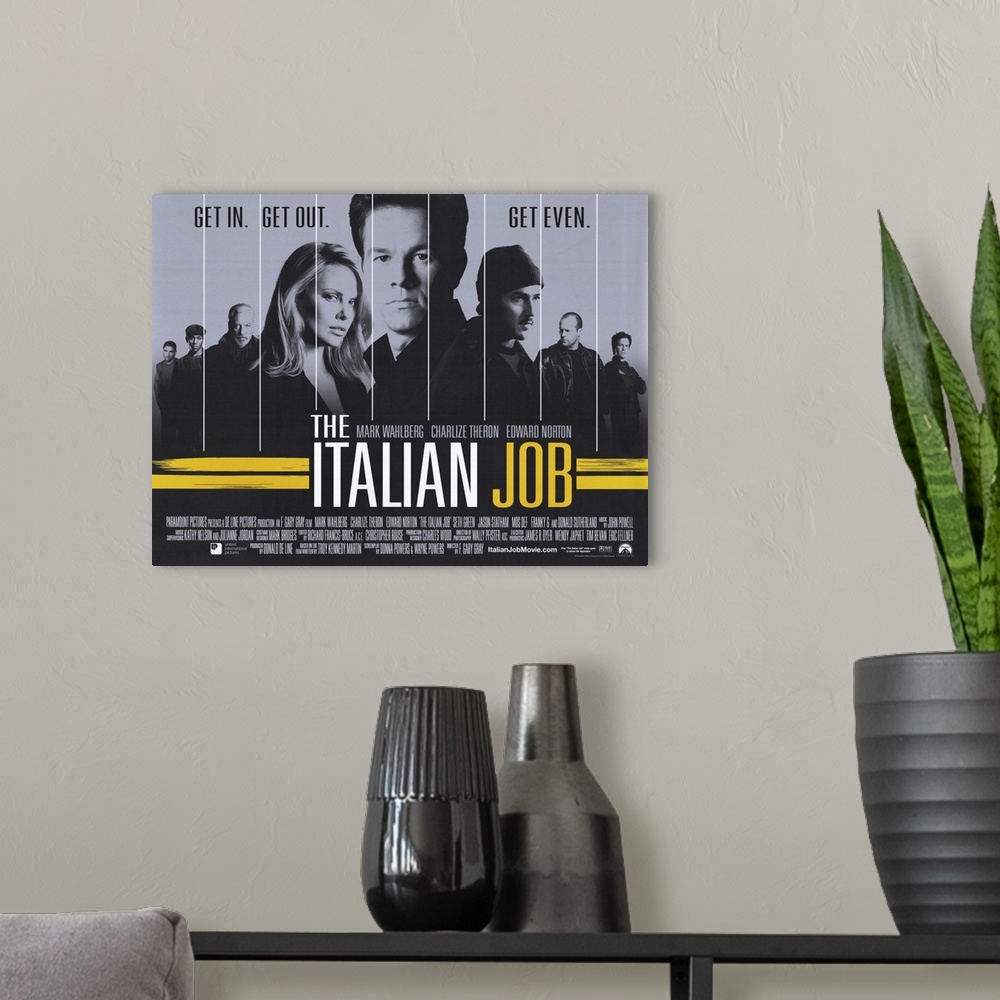 A modern room featuring The Italian Job (2003)
