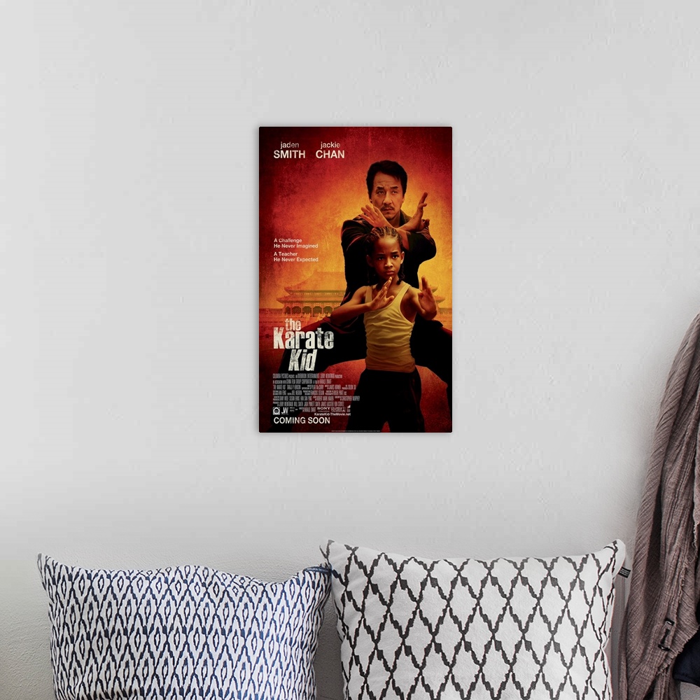 A bohemian room featuring The Karate Kid - Movie Poster