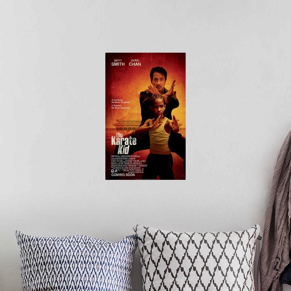 A bohemian room featuring The Karate Kid - Movie Poster