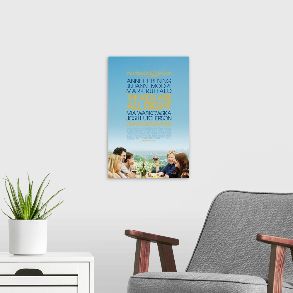 A modern room featuring The Kids Are All Right - Movie Poster