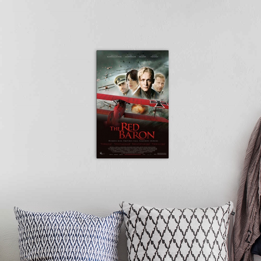 A bohemian room featuring The Red Baron - Movie Poster