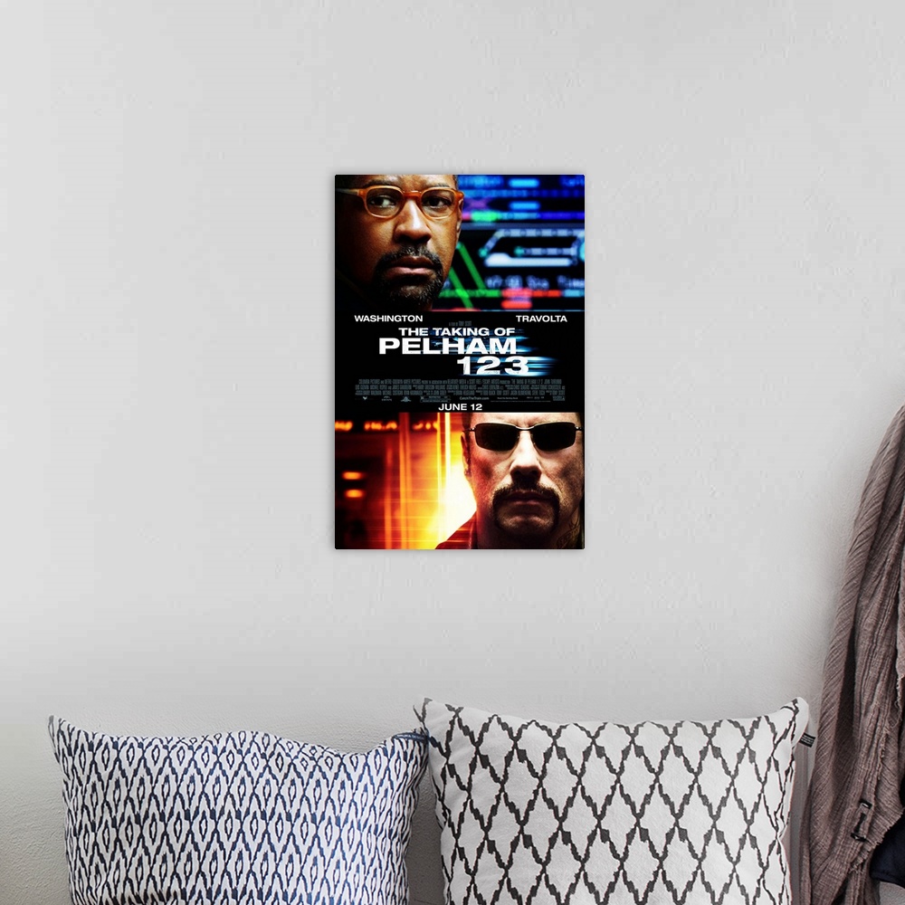 A bohemian room featuring The Taking of Pelham 123 - Movie Poster