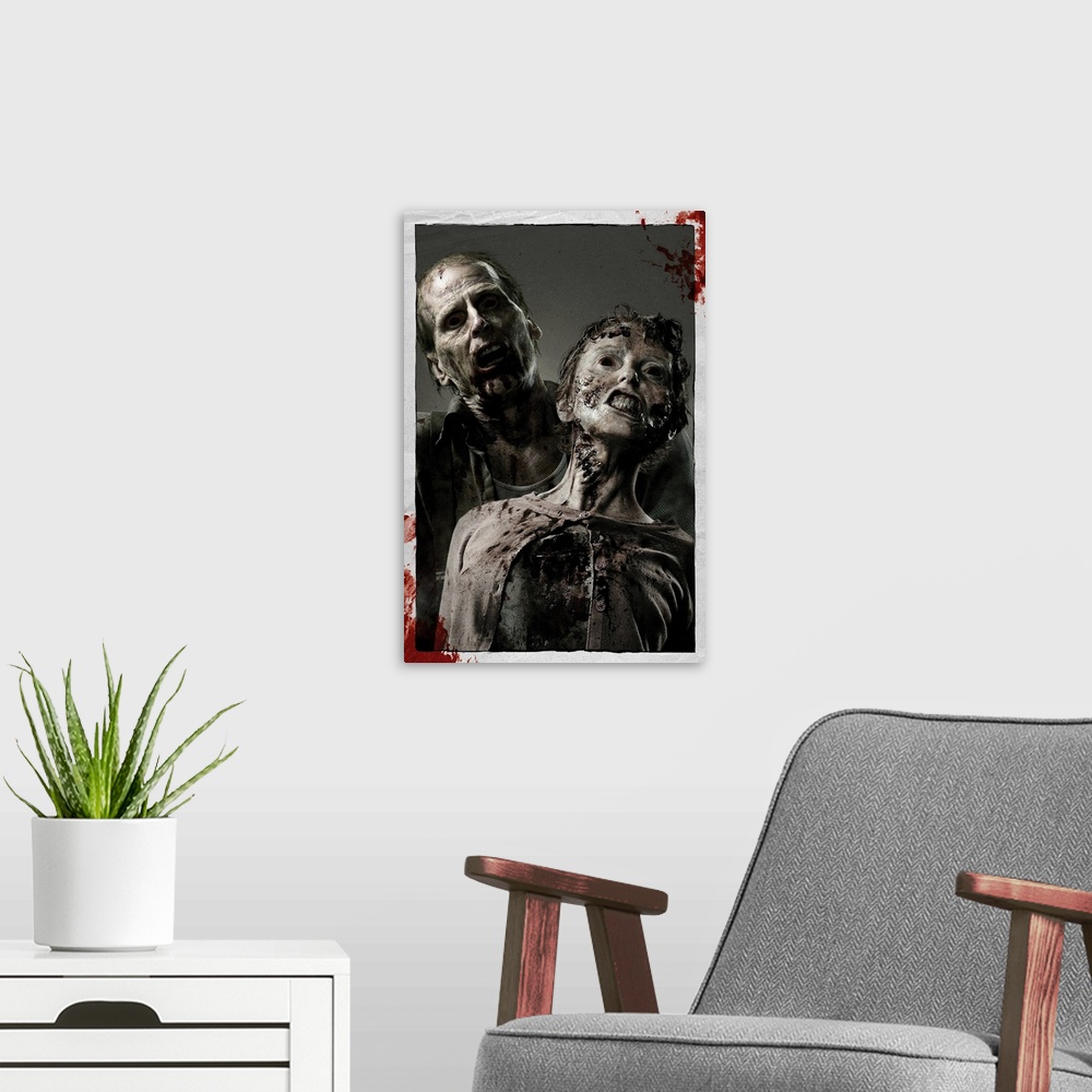 A modern room featuring The Walking Dead - TV Poster
