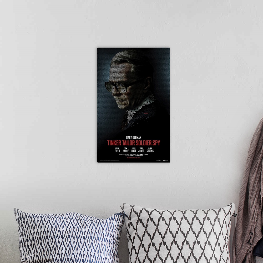 A bohemian room featuring Tinker, Tailor, Soldier, Spy - Movie Poster