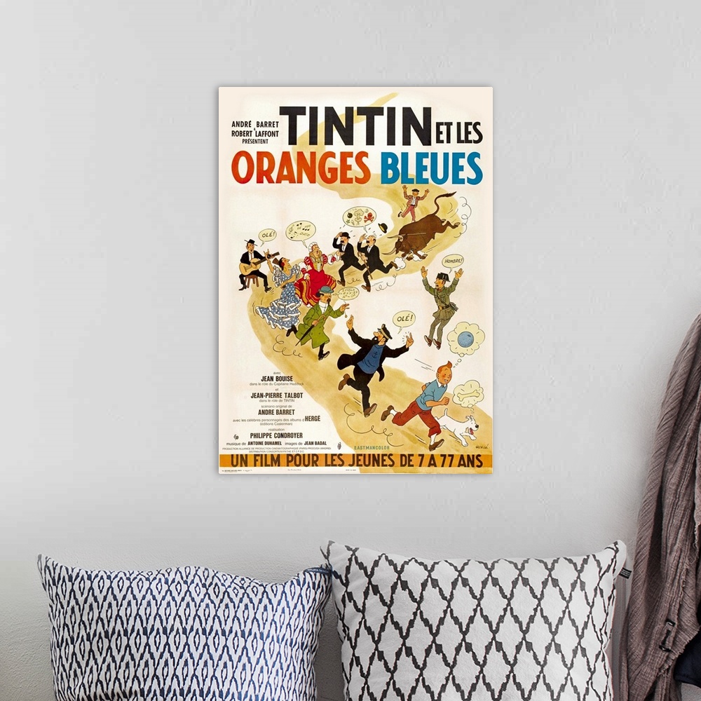 A bohemian room featuring Tintin and the Blue Oranges (1964)
