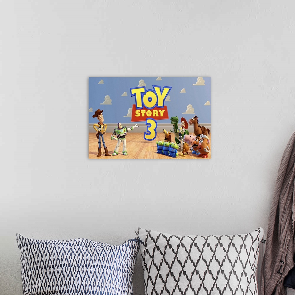 A bohemian room featuring Woody, Buzz, and the rest of their toy-box friends are dumped in a day-care center after their ow...
