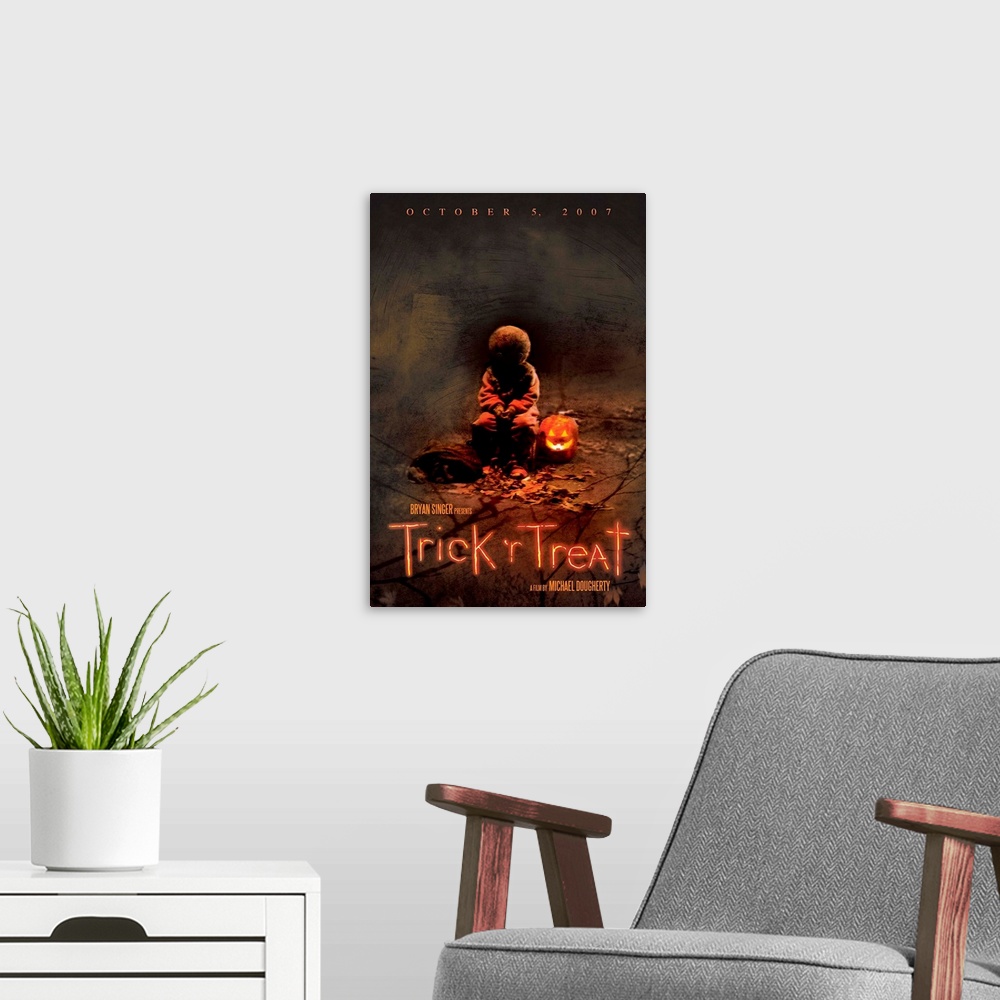 A modern room featuring Trick 'r Treat - Movie Poster