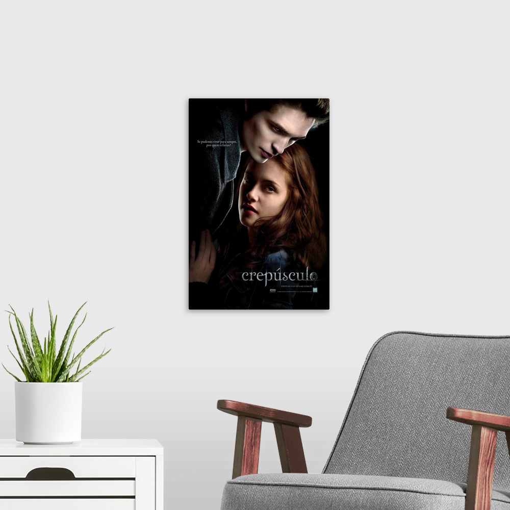 A modern room featuring Twilight - Movie Poster - Portuguese