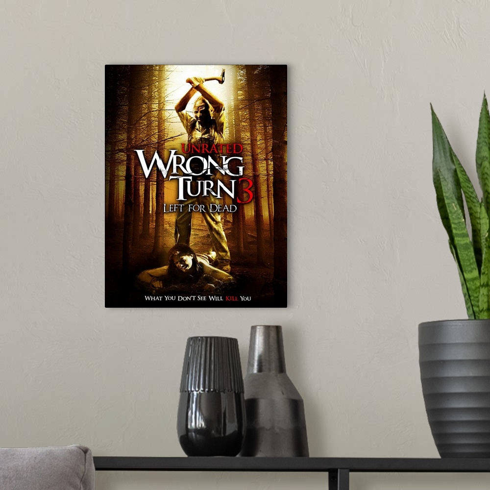 A modern room featuring Wrong Turn 3: Left for Dead - Movie Poster