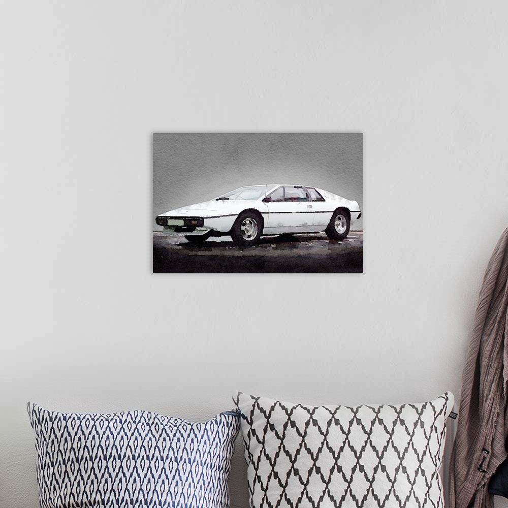 A bohemian room featuring 1976 Lotus Esprit Coupe