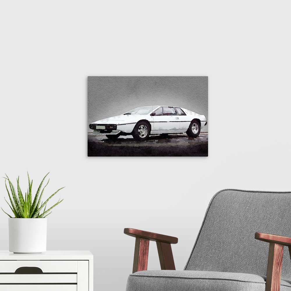 A modern room featuring 1976 Lotus Esprit Coupe