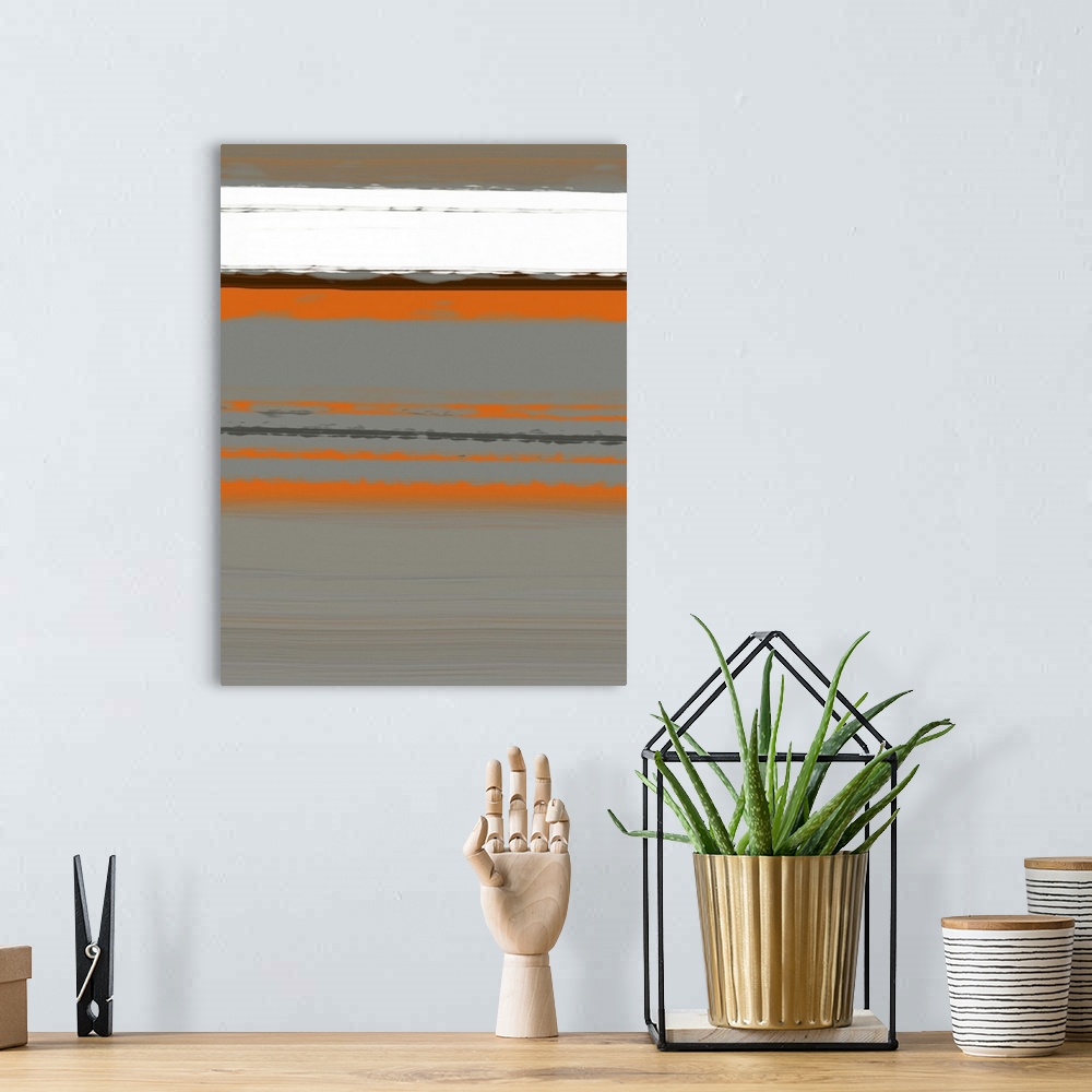 A bohemian room featuring Abstract Orange II