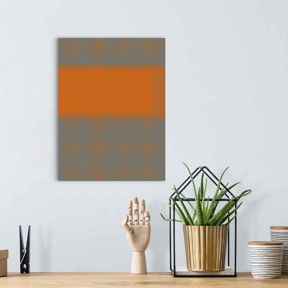 A bohemian room featuring Abstract Orange III