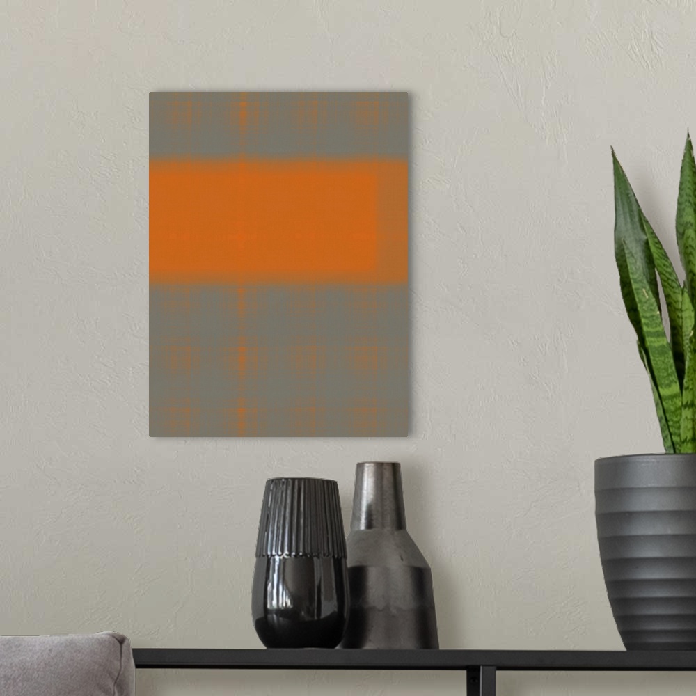 A modern room featuring Abstract Orange III