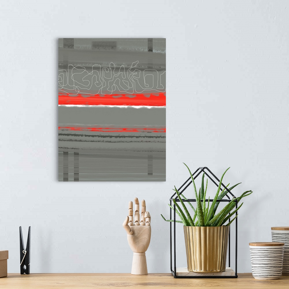 A bohemian room featuring Abstract Red III