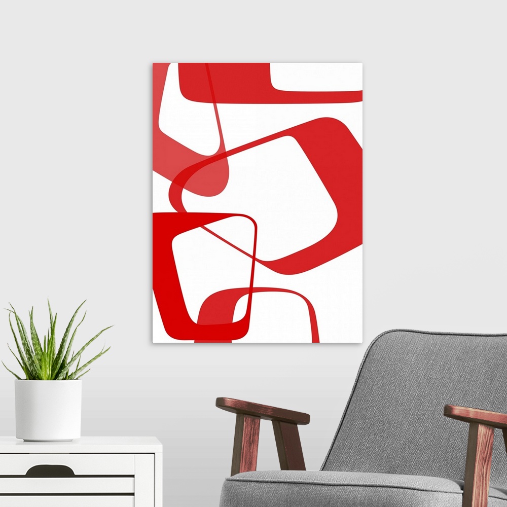 A modern room featuring Abstract Rings III