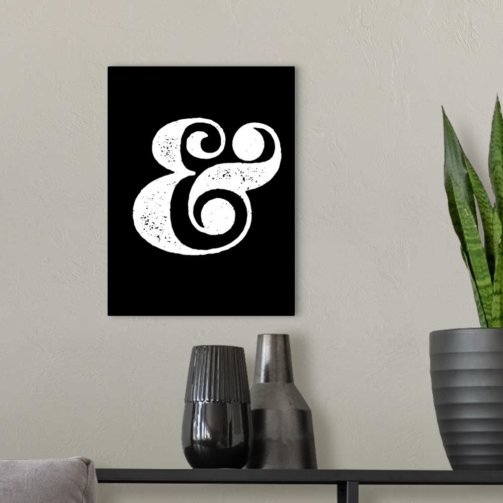 A modern room featuring Ampersand Poster Black