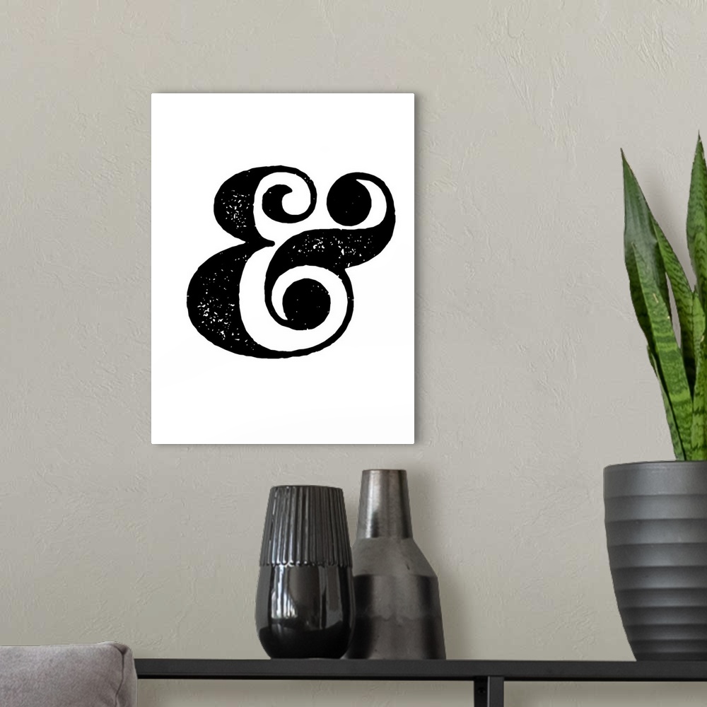 A modern room featuring Ampersand Poster White