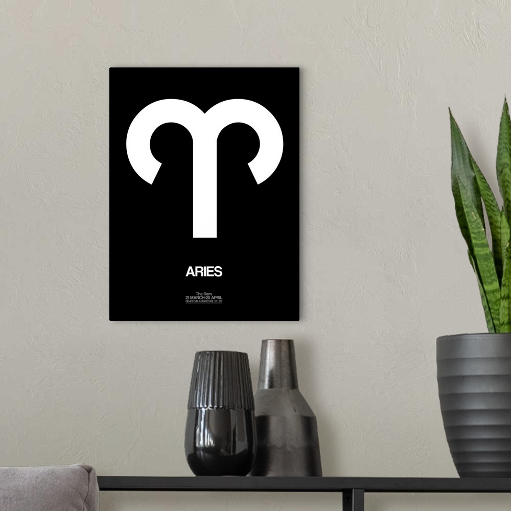 A modern room featuring Aries Zodiac Sign White