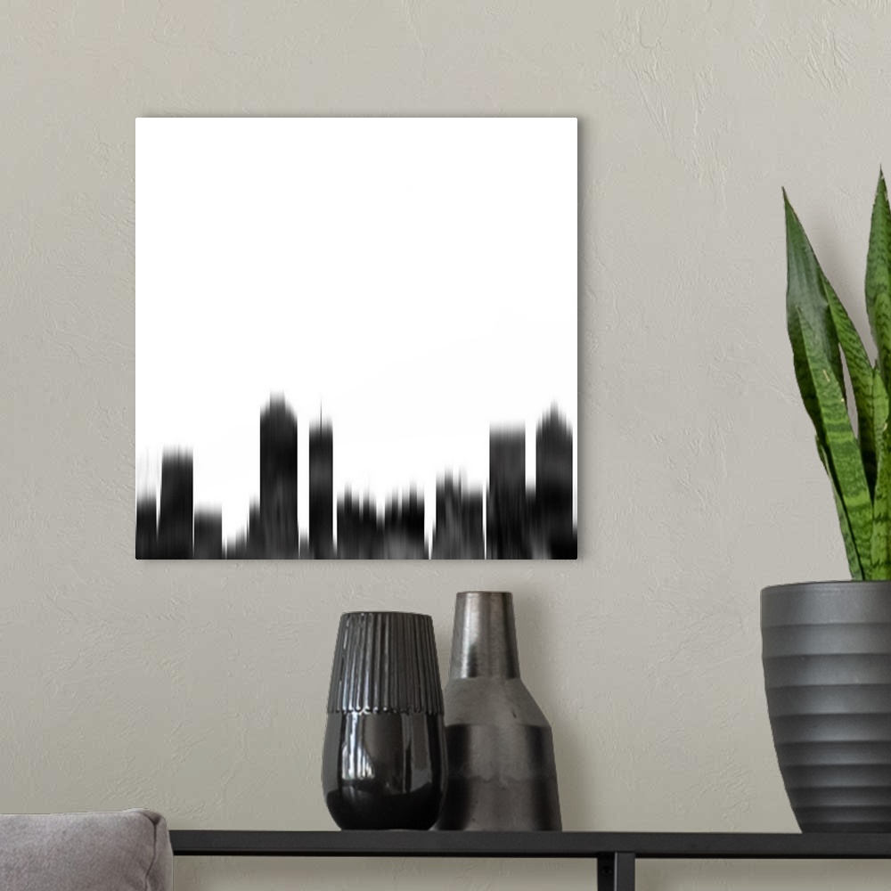 A modern room featuring Atlanta City Skyline