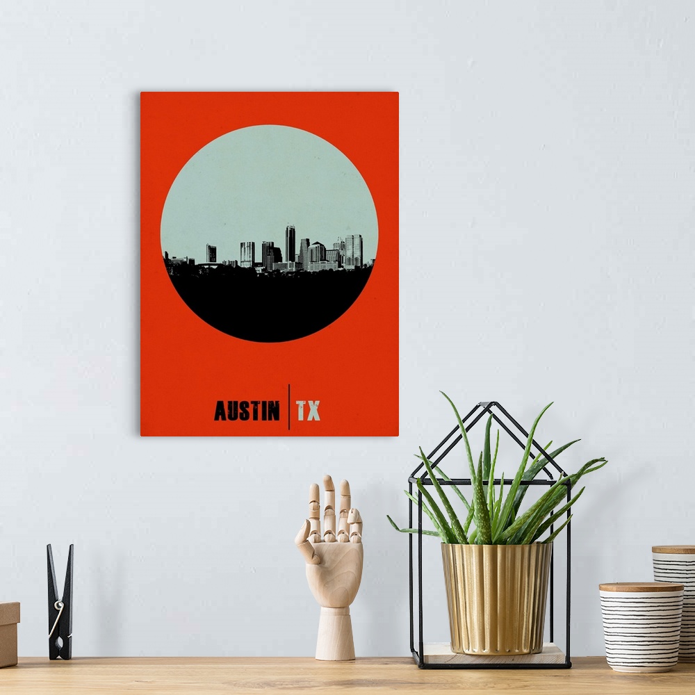 A bohemian room featuring Austin Circle Poster II