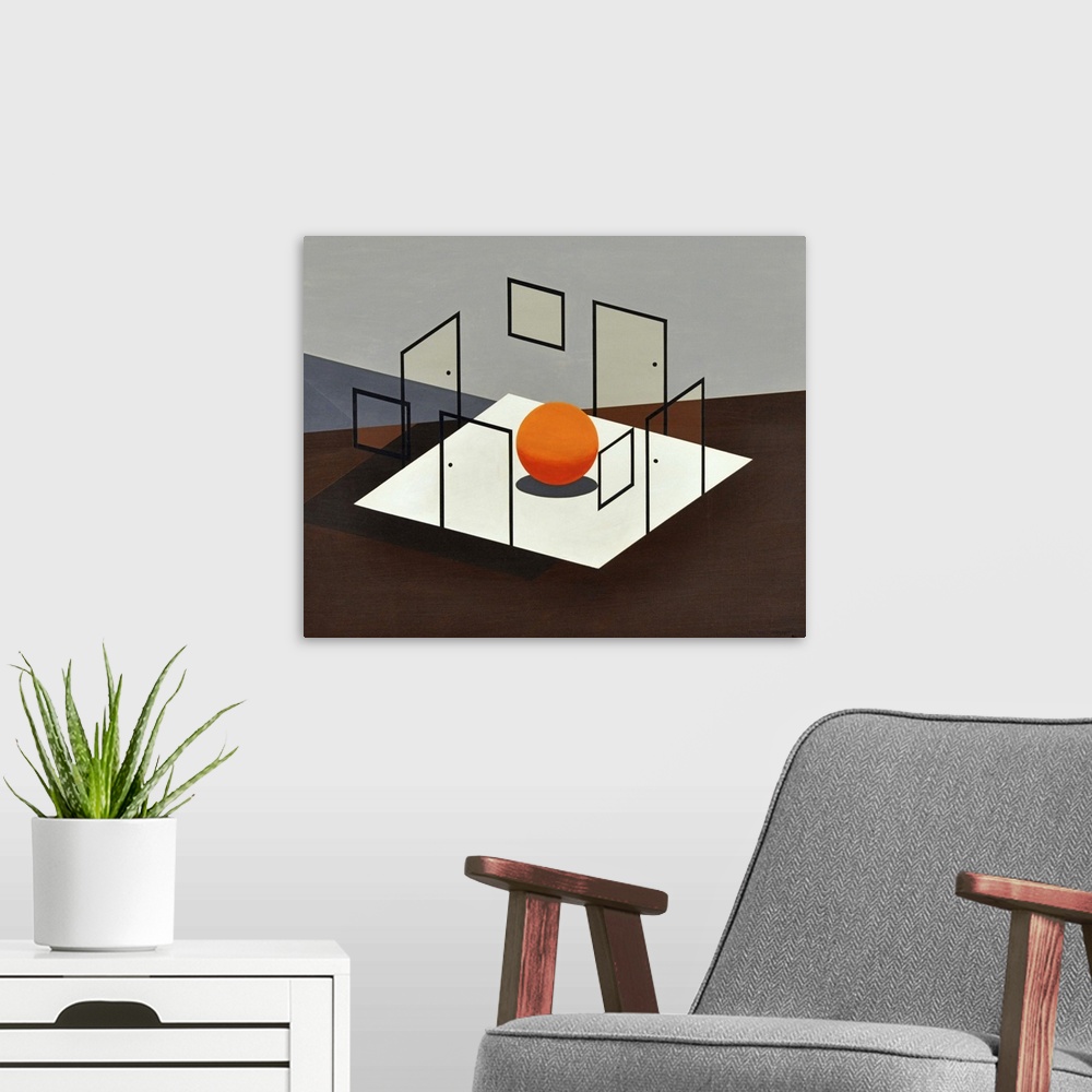 A modern room featuring B Orange