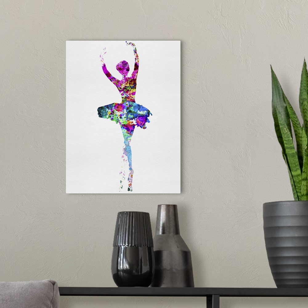 A modern room featuring Ballerina Watercolor I
