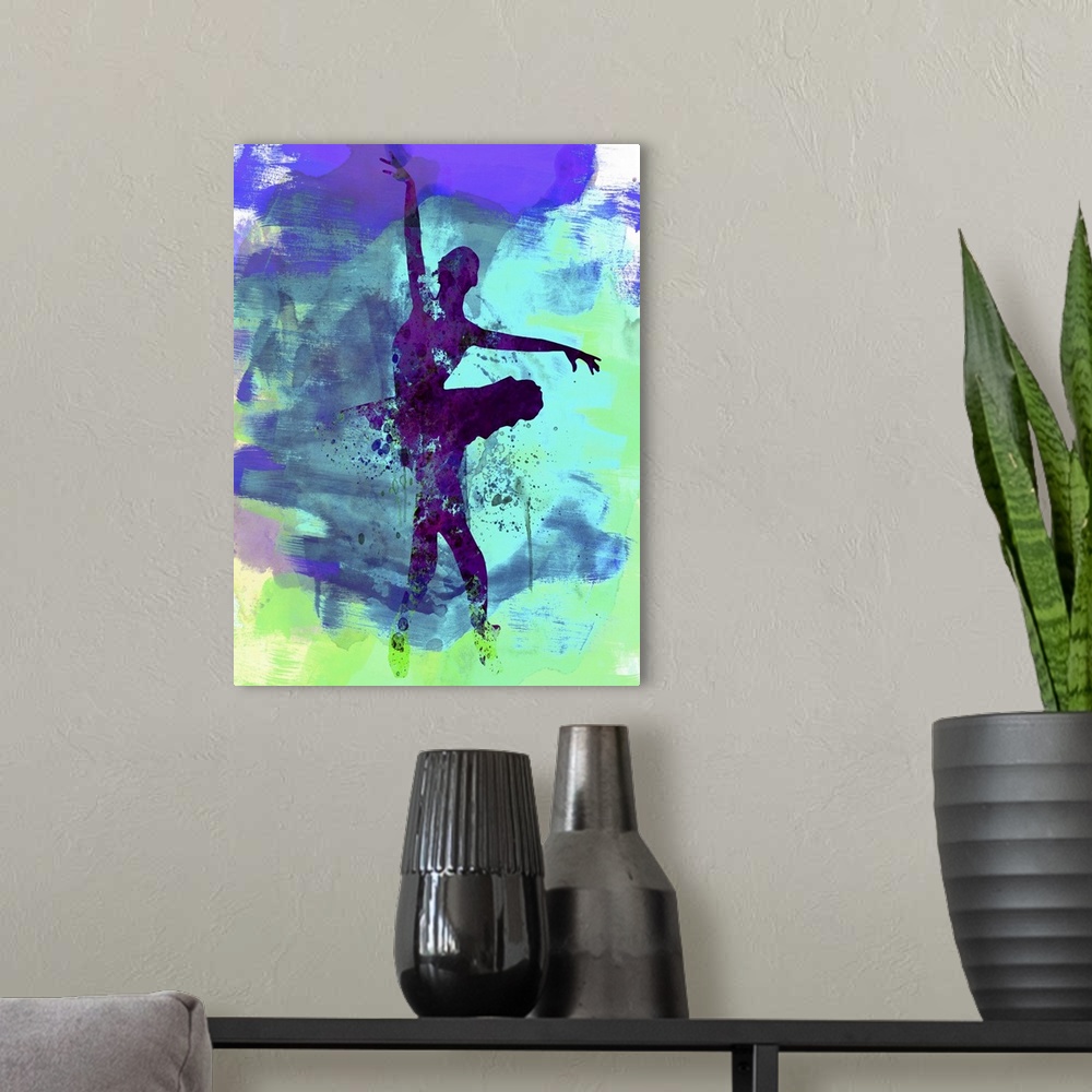 A modern room featuring Ballerina Watercolor IV