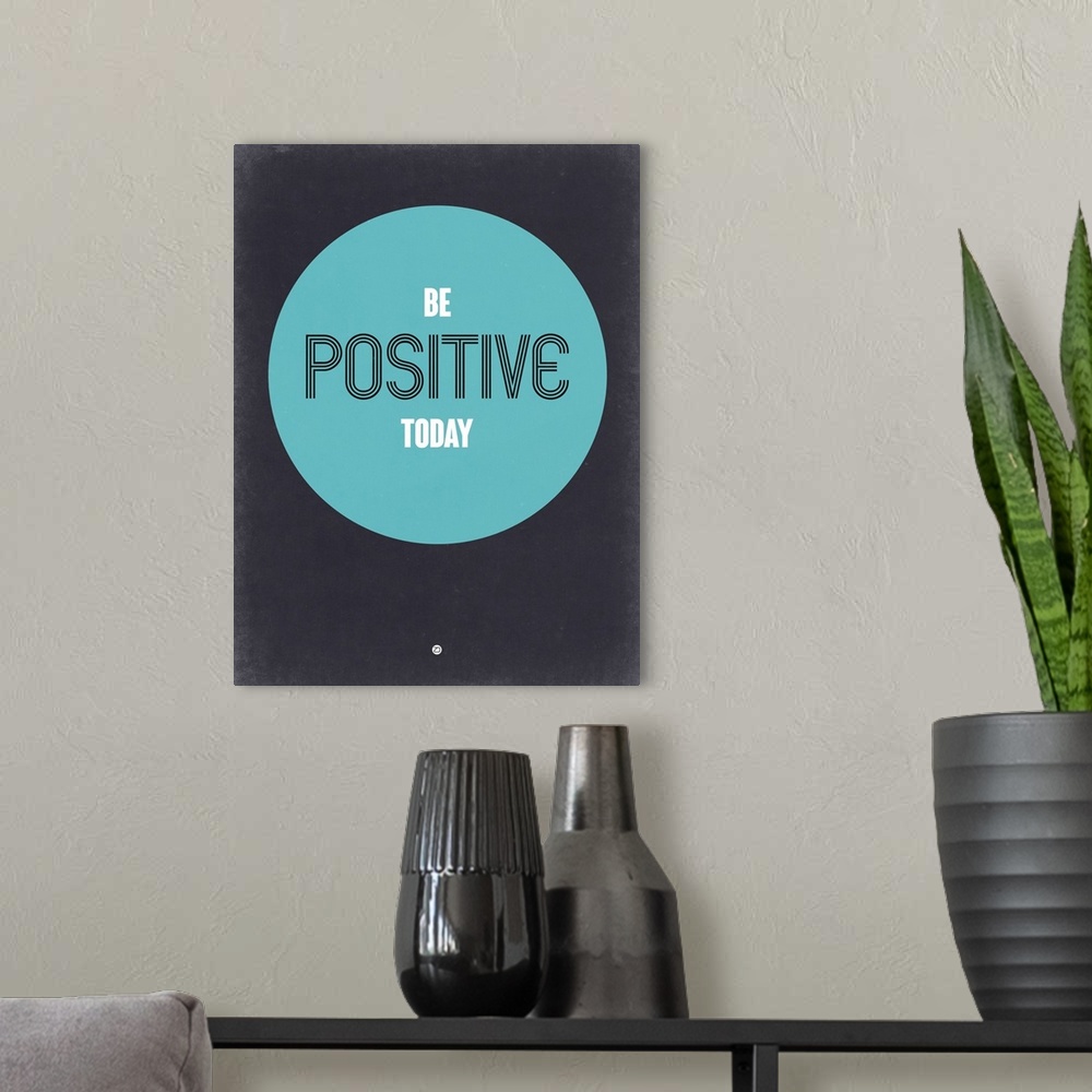 A modern room featuring Be Positive Today II