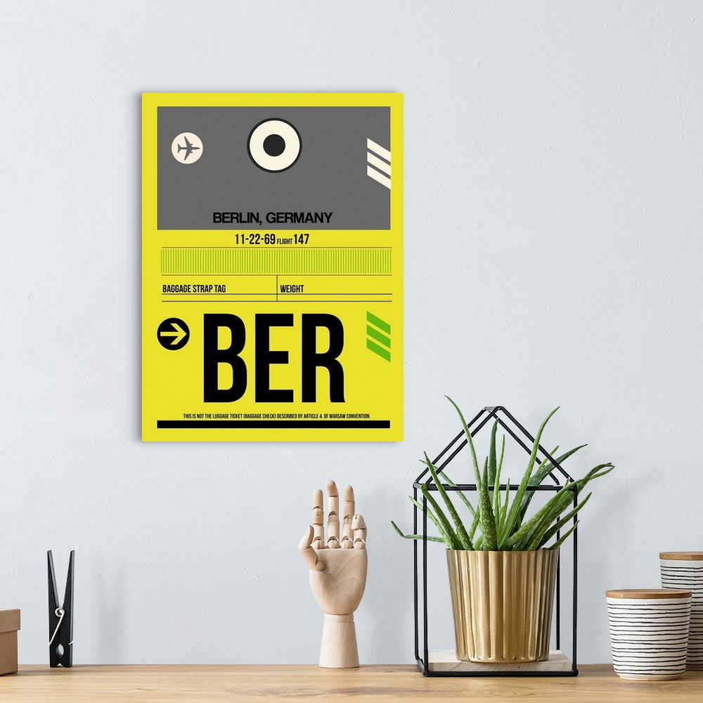 A bohemian room featuring BER Berlin Luggage Tag I