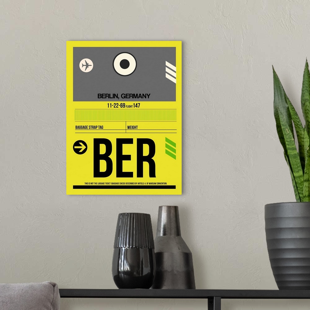 A modern room featuring BER Berlin Luggage Tag I