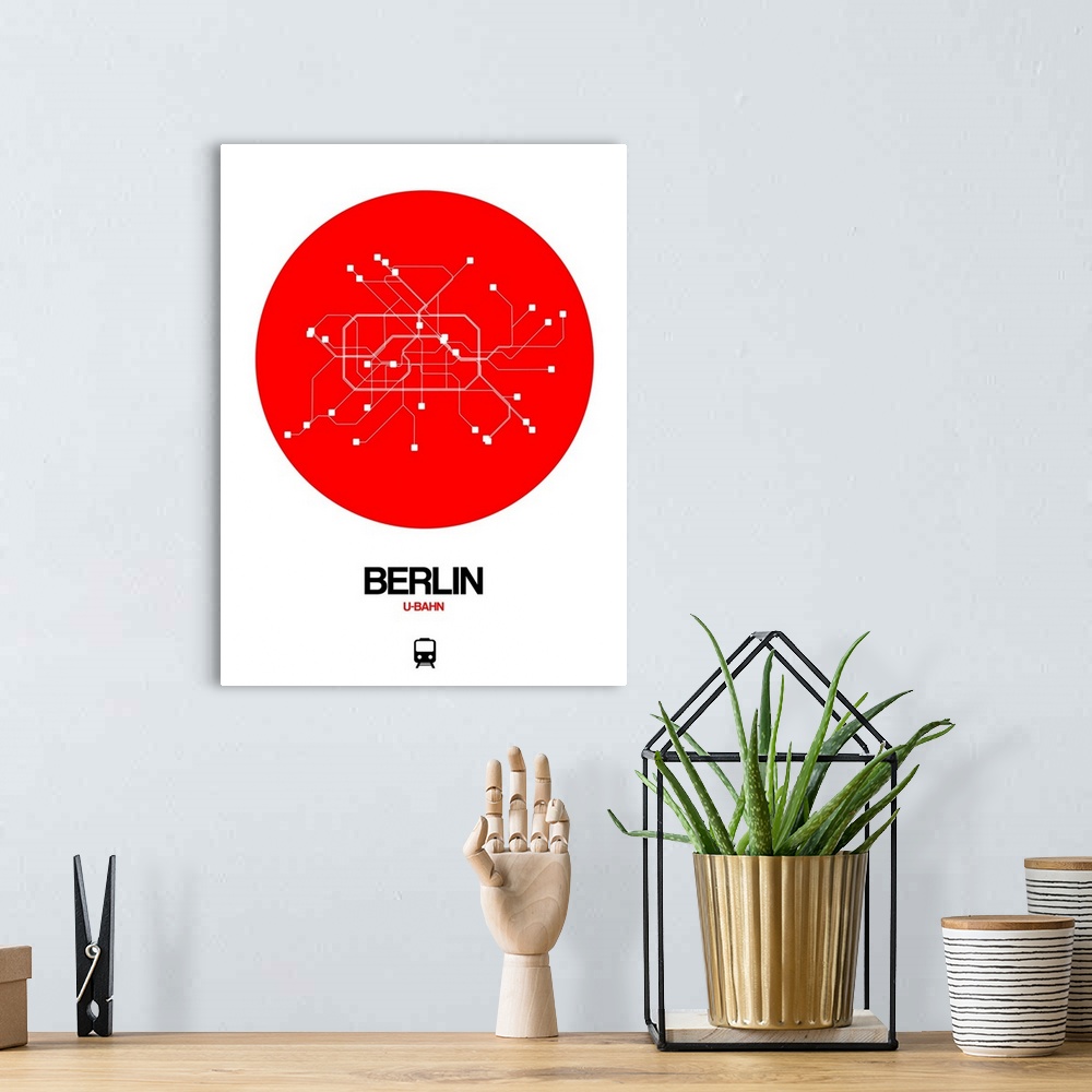 A bohemian room featuring Berlin Red Subway Map