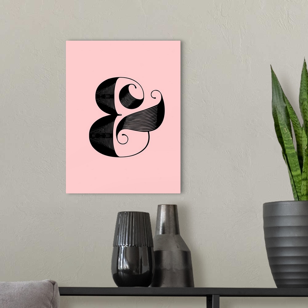 A modern room featuring Blush Pink Ampersand