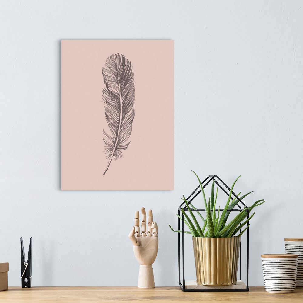A bohemian room featuring Blush Pink Feather