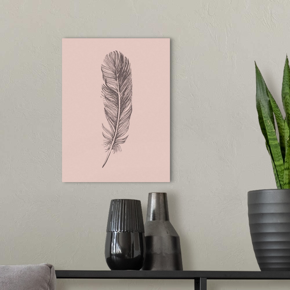 A modern room featuring Blush Pink Feather