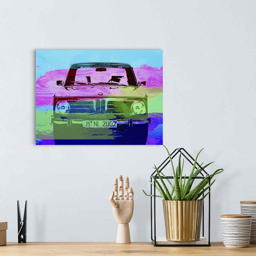 A bohemian room featuring Bmw 2002 Front Watercolor I