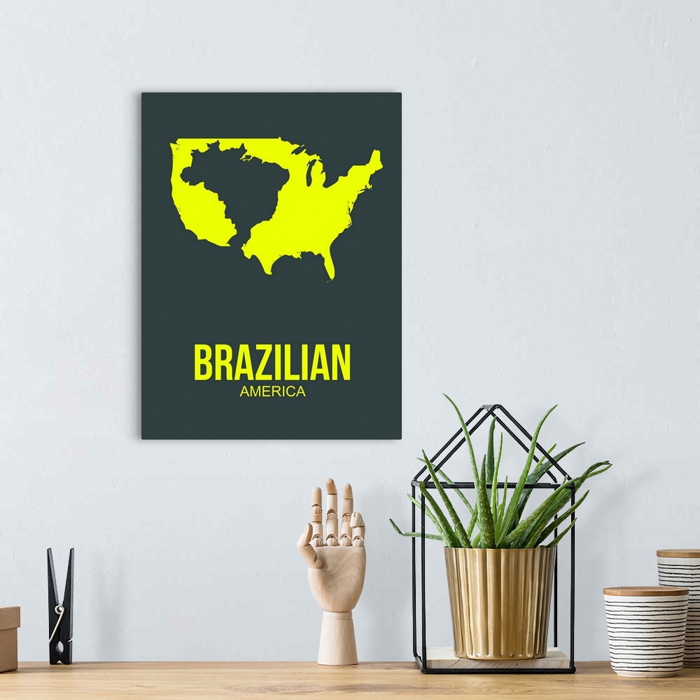 A bohemian room featuring Brazilian America Poster II