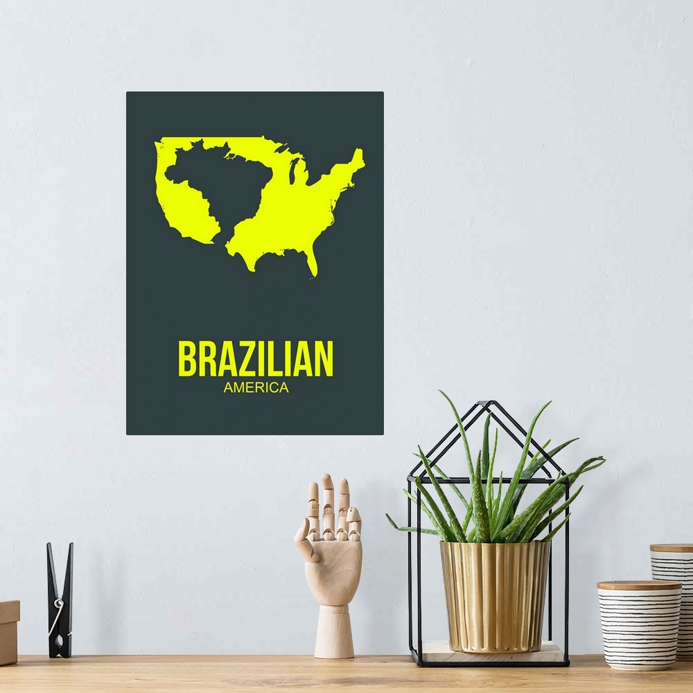 A bohemian room featuring Brazilian America Poster II