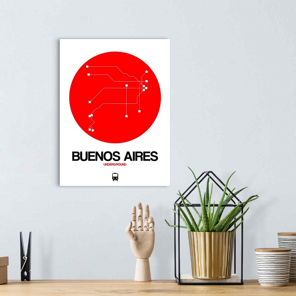 A bohemian room featuring Buenos Aires Red Subway Map