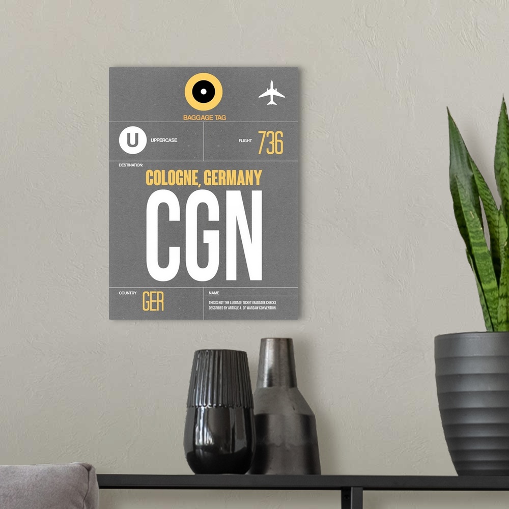 A modern room featuring CGN Cologne Luggage Tag II