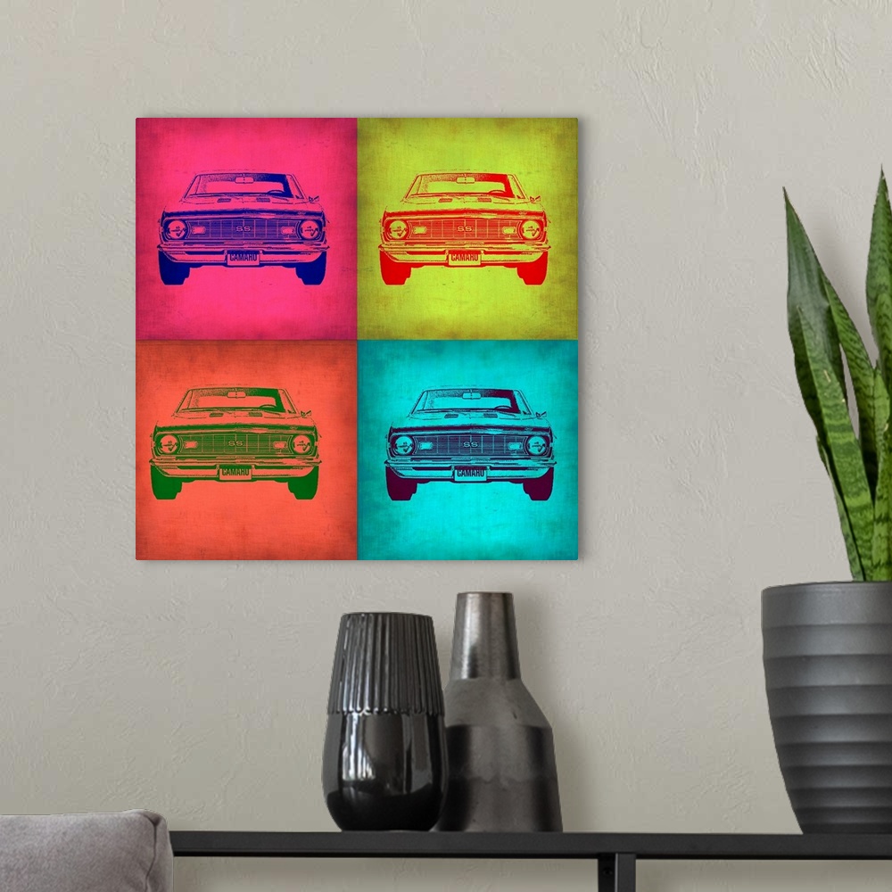 A modern room featuring Chevy Camaro Pop Art I