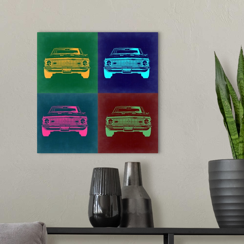 A modern room featuring Chevy Camaro Pop Art II