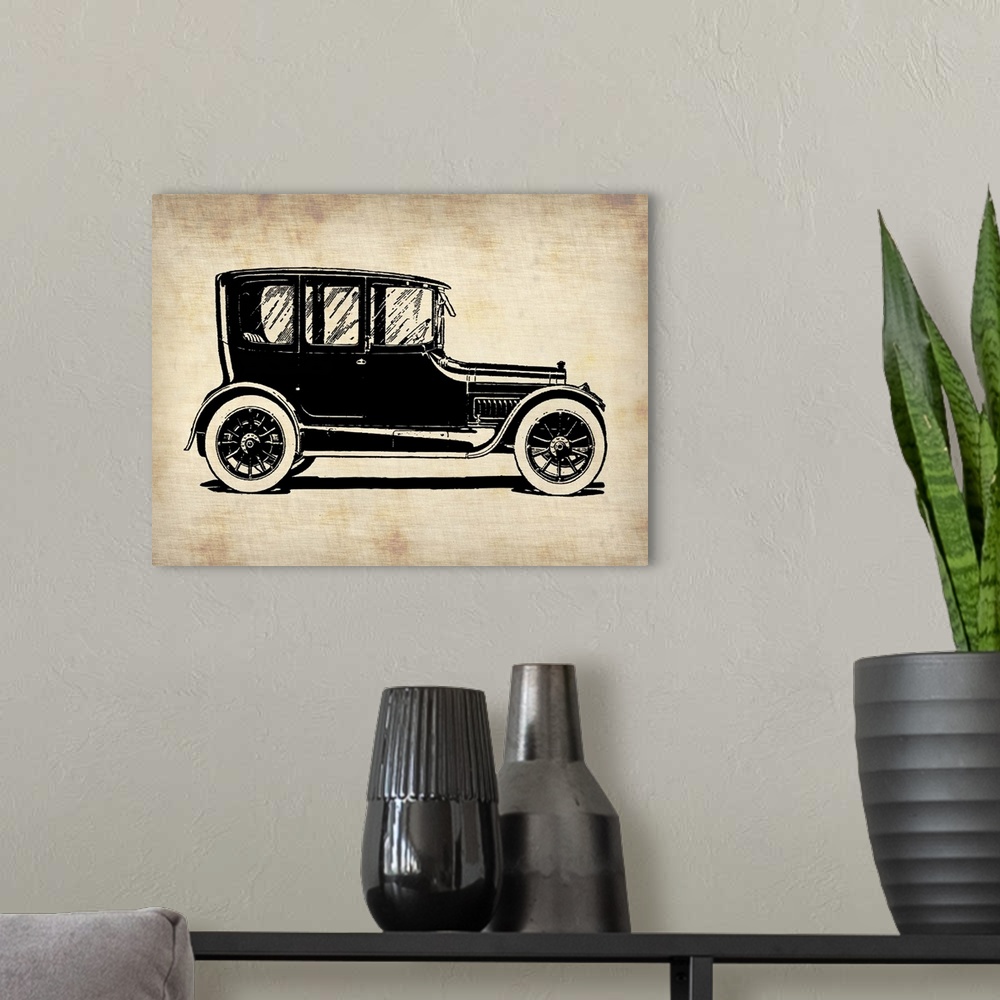 A modern room featuring Classic Old Car I