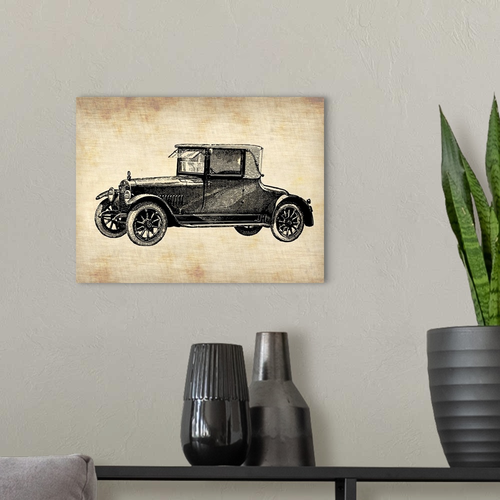 A modern room featuring Classic Old Car III