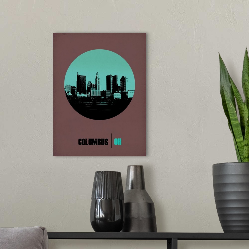 A modern room featuring Columbus Circle Poster II