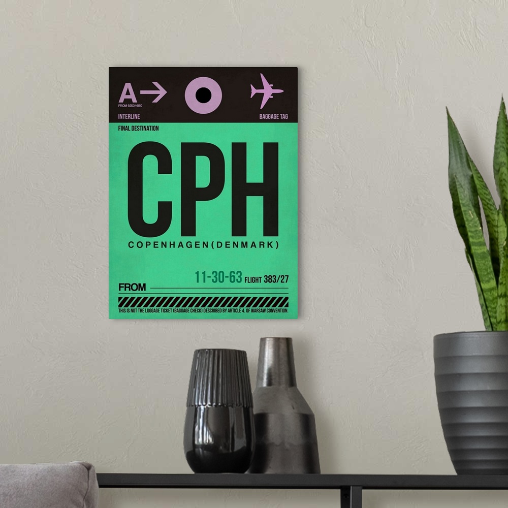 A modern room featuring CPH Copenhagen Luggage Tag I
