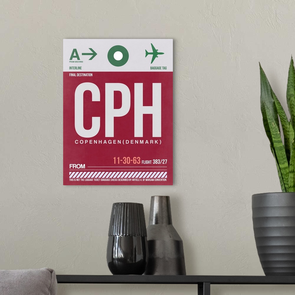 A modern room featuring CPH Copenhagen Luggage Tag II